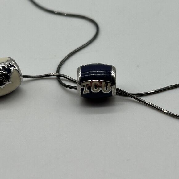 Teagan Co. .925 Sterling Silver TCU Texas Christian University Necklace - Picture 3 of 8